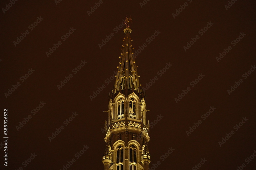 City hall Tower of Brussels, Belgium