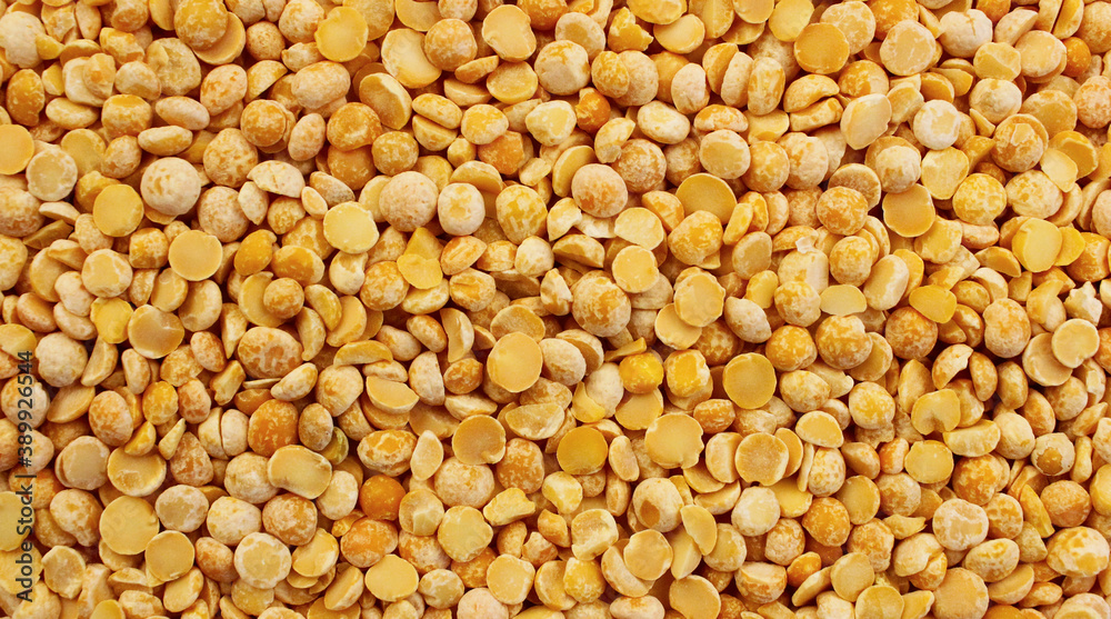 Pea background. Yellow dried peas texture Pea background. Yellow dried peas texture