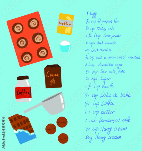 hot chocolate bombs recipe with ingredients and text on blue background