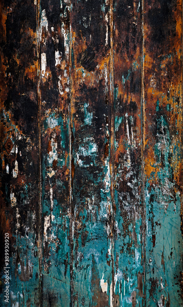 Old wooden door with peeling paint, Ouro Preto, Brazil Stock Photo | Adobe  Stock