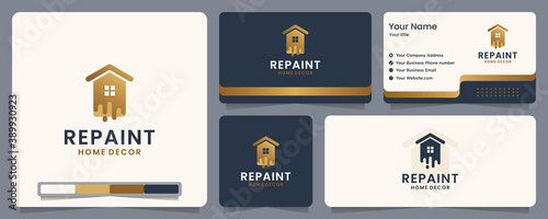 repaint ,paint ,home ,banner and business card , logo design inspiration