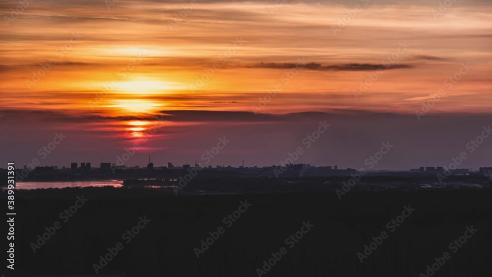 Beautiful colorful Timelapse sunset at the sea. Sun go down, orange clouds flow in sky. Lovely beauty world, travel, holidays, recreation. Majestic Time laps of sunset summer on background of seascape Beautiful colorful Timelapse sunset at the sea. Sun go down, orange clouds flow in sky. Lovely beauty world, travel, holidays, recreation. Majestic Time laps of sunset summer on background of seascape
