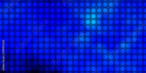 Dark BLUE vector texture with circles.