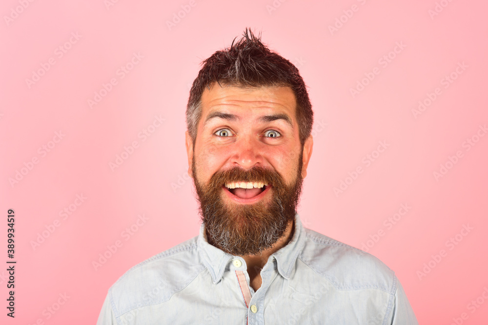 Smiling man. Bearded man portrait. Happy bearded man. Smile. Close up portrait of smiling bearded man. Isolated. Bearded men.