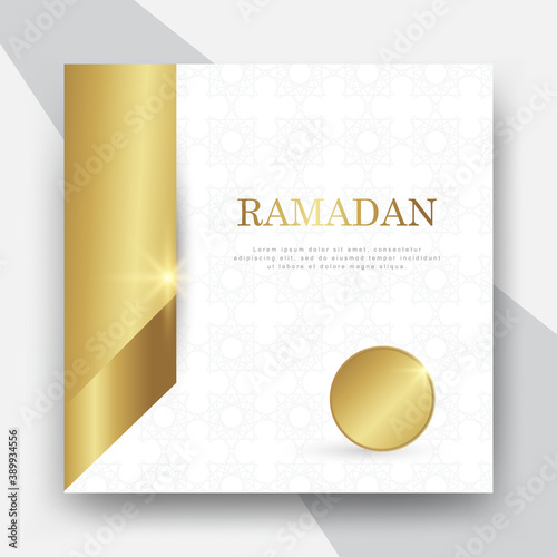 Simple and luxurious abstract background islamic template. used for social media posts, posters, brochures etc. vector