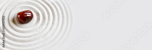Photography Zen japanese garden background. Horizontal banner