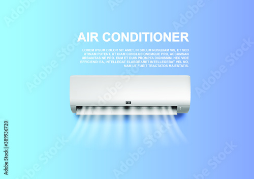 Air conditioning sale web banner or landing page. Installing conditioner. Isolated vector illustration