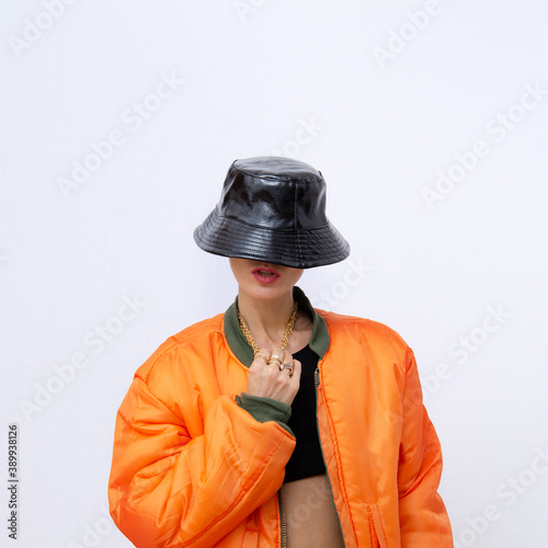 Slika na platnu Girl in fashion urban street outfit