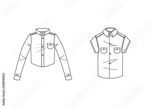 Vettoriale indumento disegnato su Adobe Illustrator che rappresenta un file flat con uno stile semplice che riprende una linea sportswear ma allo stesso tempo elegante.