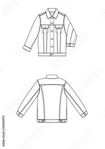 Fashion vectorial flat file made in Adobe Illustration  handmade sportswear technical easy shape