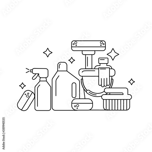 Cleaning product plastic container