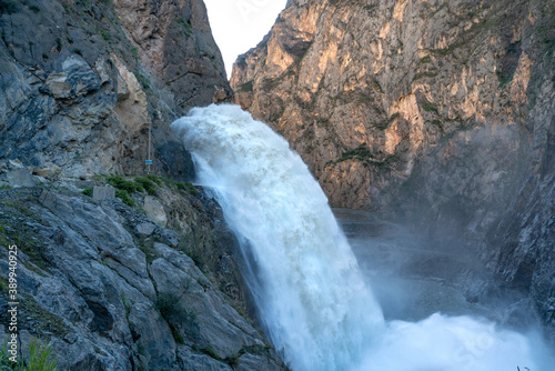 The drain of mountain power hydrostation on Tibet photo