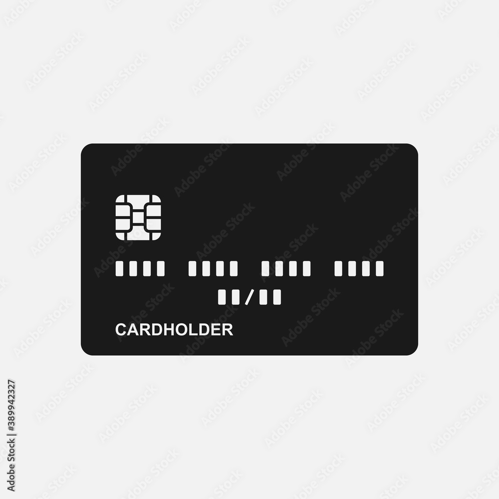 Credit card vector icon isolated on white background. Credit card vector icon isolated on white background.