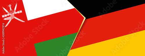 Oman and Germany flags, two vector flags.