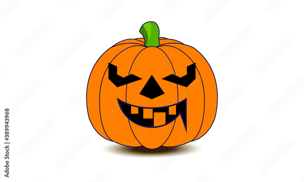 Halloween pumpkin Vector. Autumn symbol. Halloween scary pumpkin with smile, happy face. Orange squash silhouette isolated on white background. Halloween pumpkin Vector. Autumn symbol. Halloween scary pumpkin with smile, happy face. Orange squash silhouette isolated on white background.