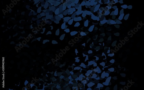 Dark BLUE vector pattern with random forms.