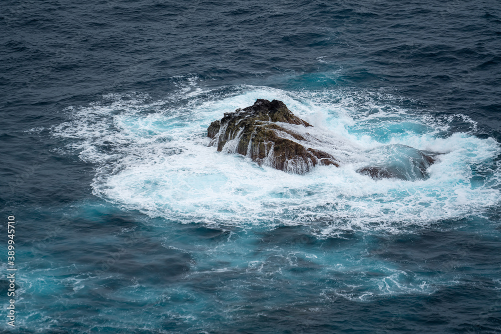 Obraz premium Azores, when rock formation meets the sea in Flores Island on the Azores