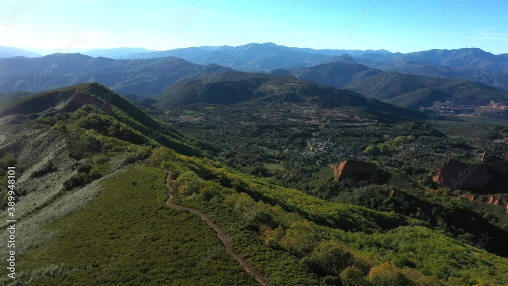 Cinematic Aerial Drone Shot of Green Lush Mountain Nature Landscape Cinematic Aerial Drone Shot of Green Lush Mountain Nature Landscape
