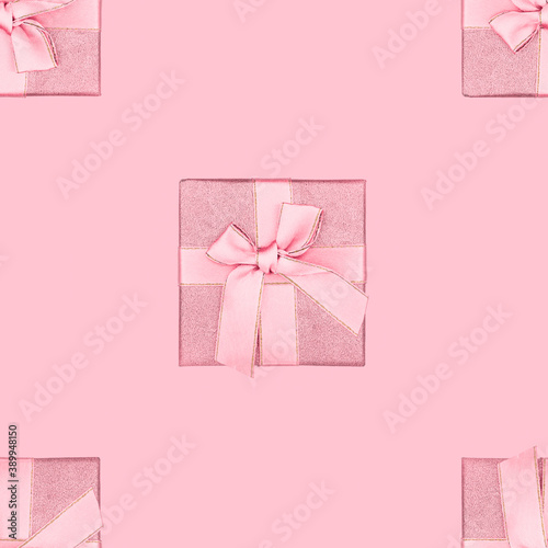 Seamless pattern for gifts.Background on the theme of the holiday and gifts. © Zuev Ali