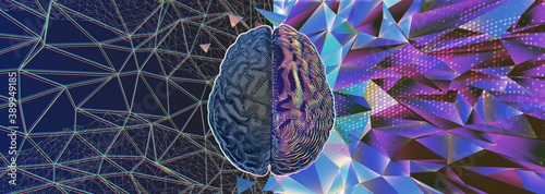 Functional and power of brain concept illustration