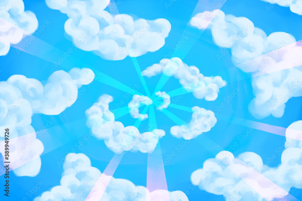 perspective clouds and halo light painting background perspective clouds and halo light painting background