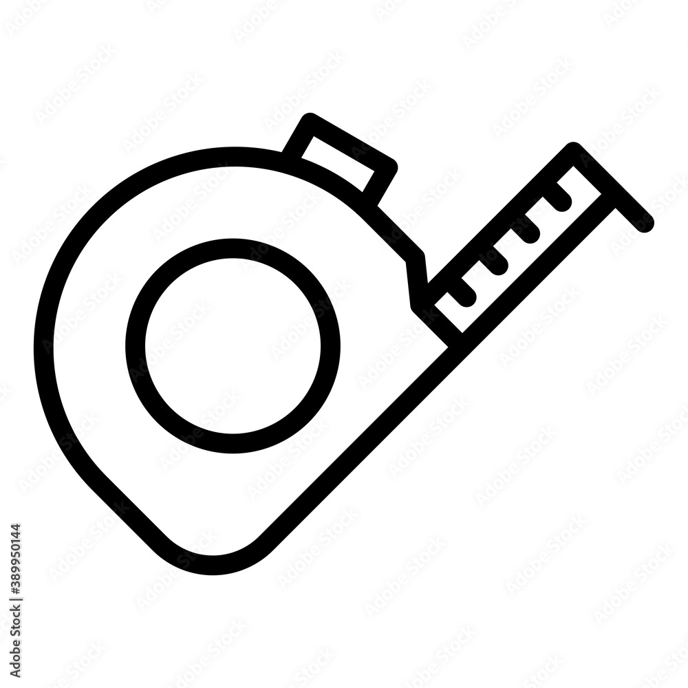 Measuring tape icon outine design, hand tool vector symbol Measuring tape icon outine design, hand tool vector symbol