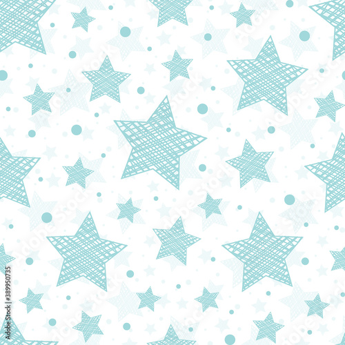 Christmas background with stars. Xmas pattern. Vector