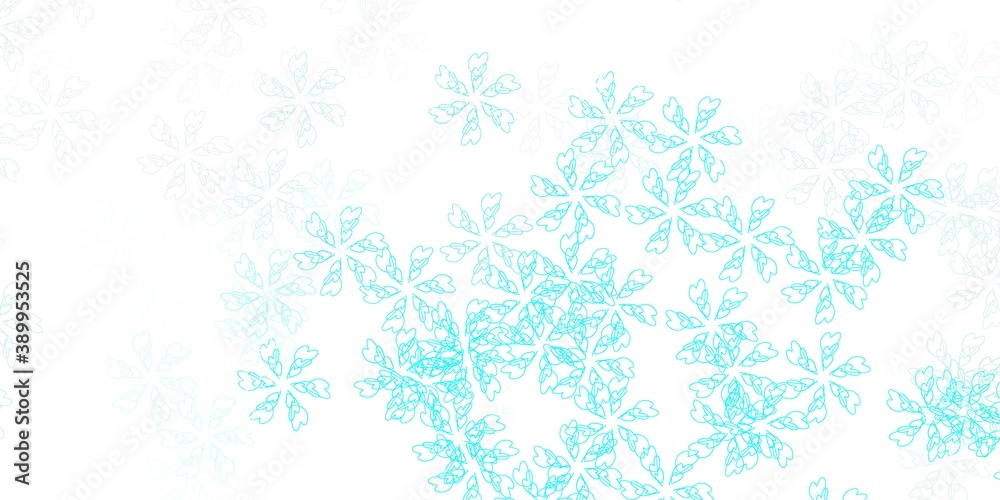 Light blue, green vector abstract pattern with leaves. Light blue, green vector abstract pattern with leaves.