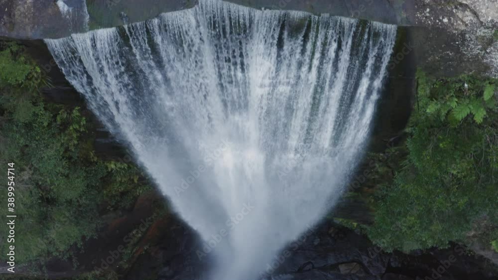 2020 - An excellent aerial shot travels down Belmore Falls in New South Wales, Australia.