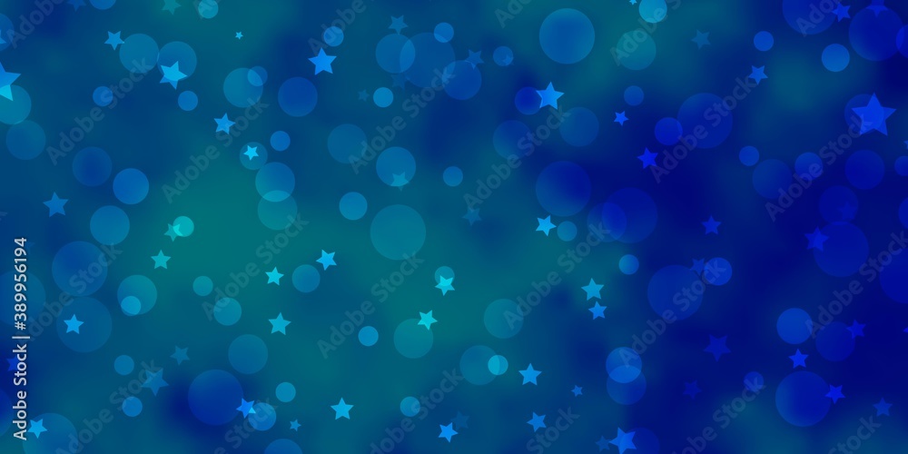 Light BLUE vector backdrop with circles, stars. Light BLUE vector backdrop with circles, stars.