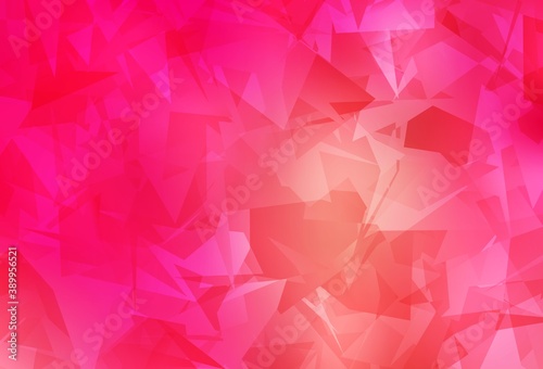 Light Red, Yellow vector pattern with random polygonals.