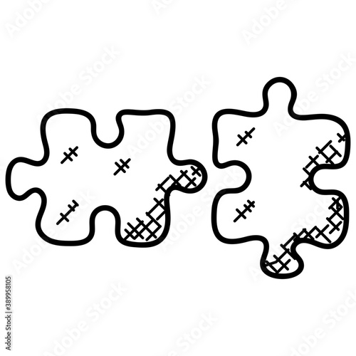 
Jigsaw puzzle pieces symbolising solution 
