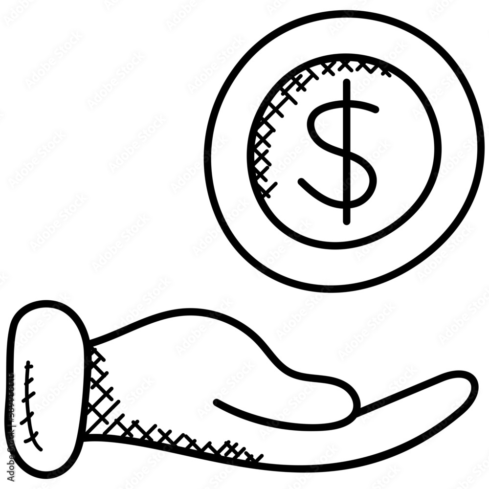 
A sack of money with arrows symbol of mutual funds or circulating funds
