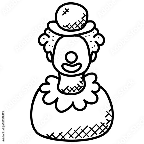 
A man with hat symbolising clown
