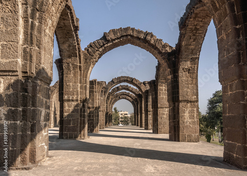 Bara Kaman is the unfinished mausoleum of Ali Adil Shah II in Bijapur, Karnataka in India
