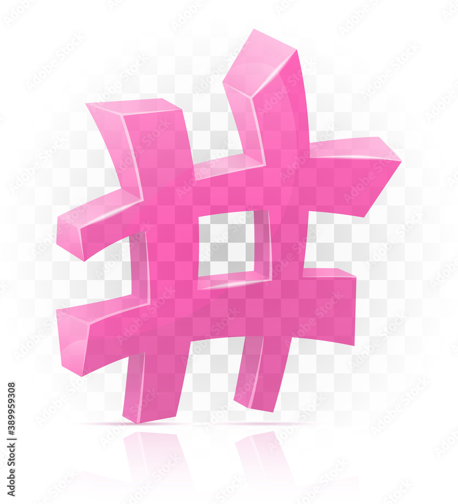 Obraz premium icon hashtag mark sign graphic elements for design vector illustration