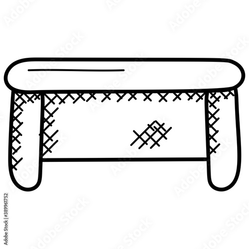 
Chest of drawers doodle vector icon design
