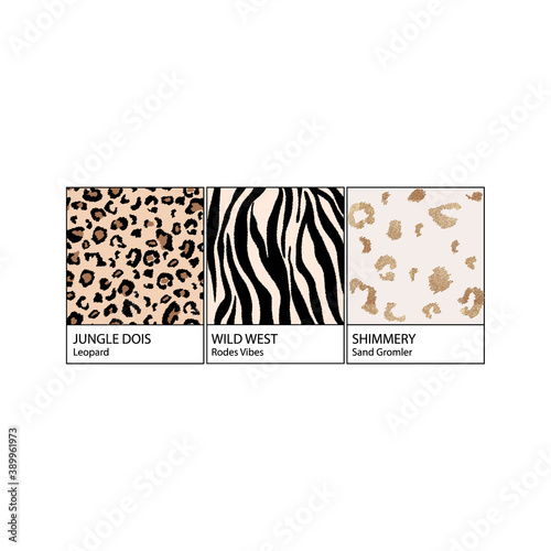 leopard pattern gold glitter text line animal wild life girl tee illustration art vector