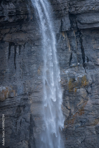 El Salto del Nervion waterfall in the Sierra Salvada in the Merindades region. Province of Burgos  Autonomous Community of Castilla y Le  n  Spain  Europe