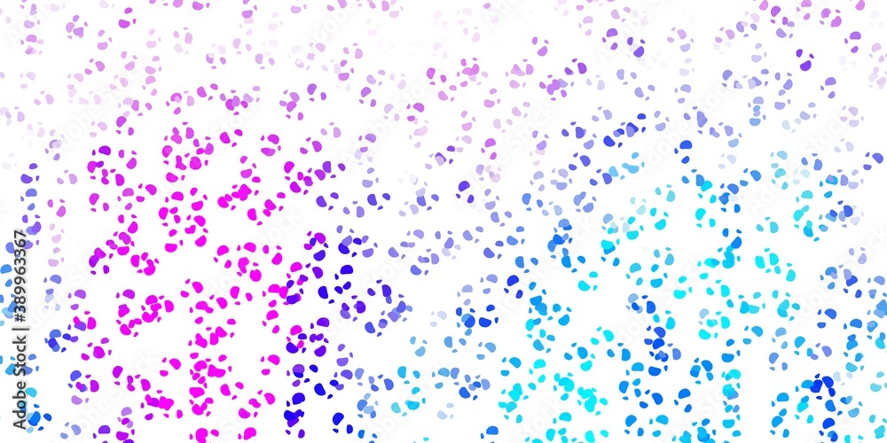 Light pink, blue vector background with random forms.