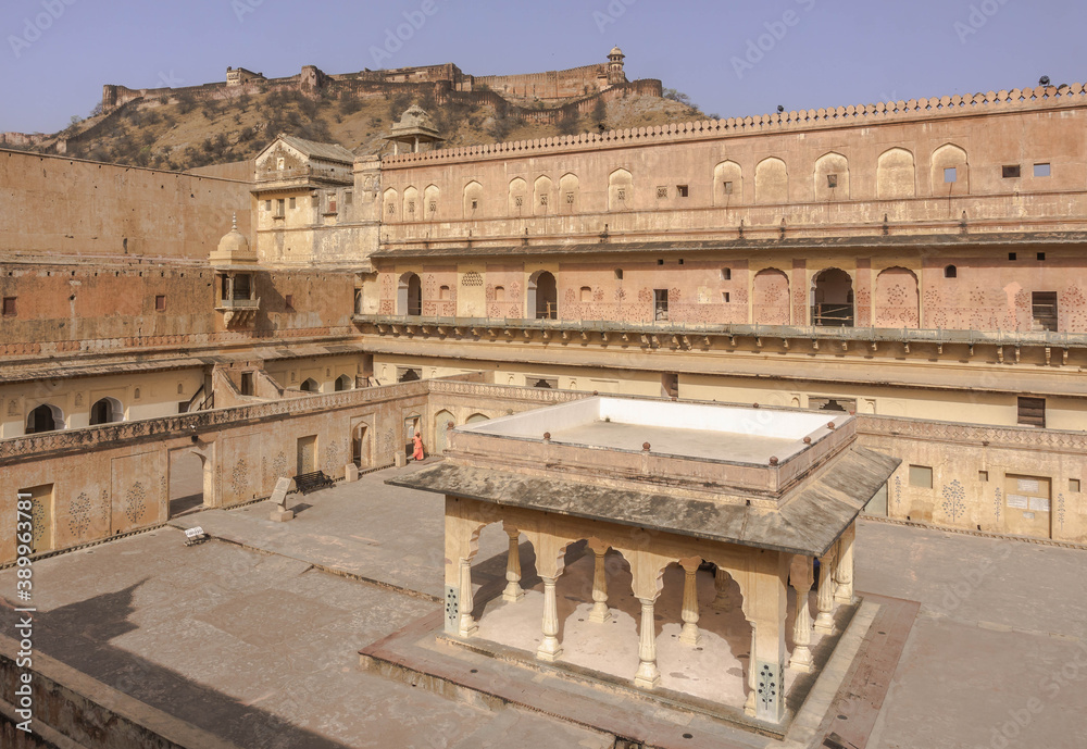 Amber fortified residence of Rajah Man Singh I in the northern suburb of the same name Jaipur