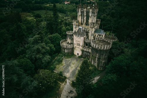 Castillo de Butron a vista de Drone. photo