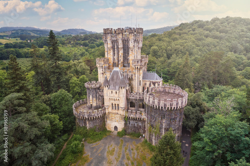 Castillo de Butron a vista de Drone. photo