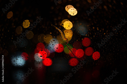 Background with multicolored blurred light