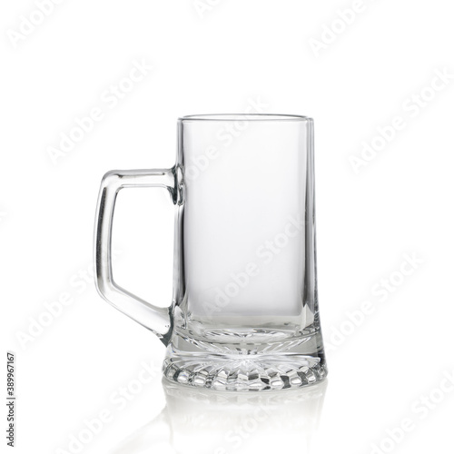empty beer mug isolated on white background