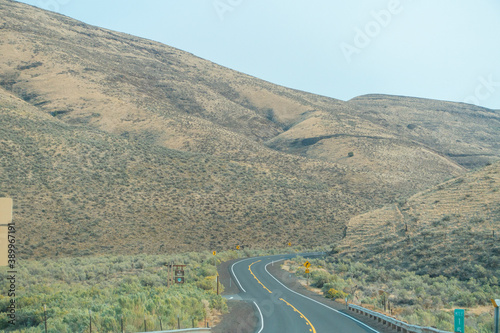 Freeway across the desert in east Oregon
