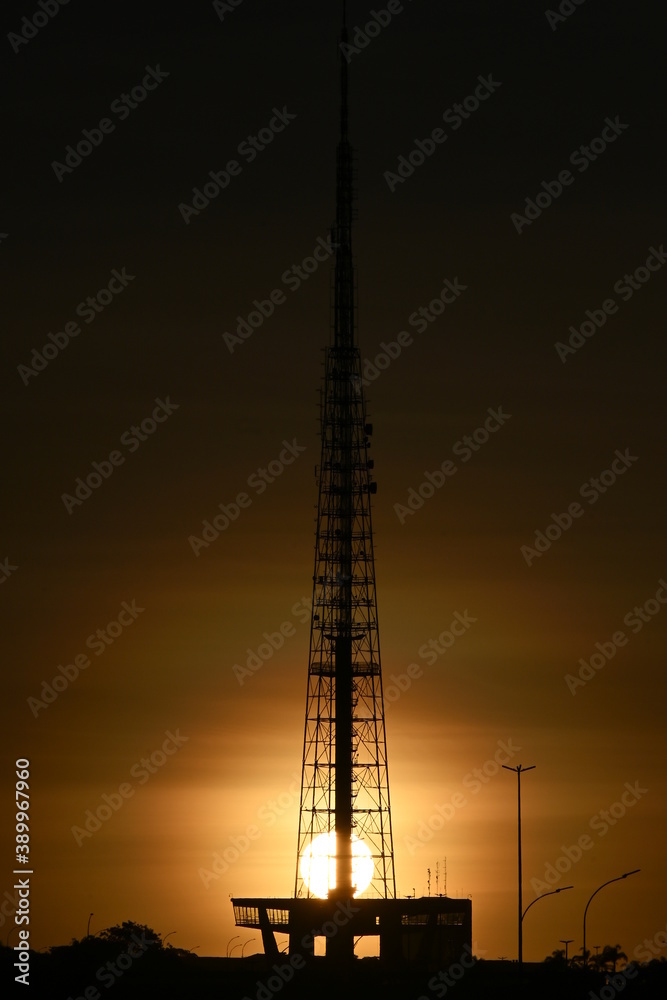 tower sunset