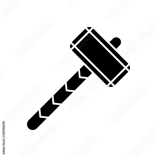 battel hammer icon element of weapon icon for mobile concept and web apps. Thin line battel hammer icon can be used for web and mobile. Premium icon on white background photo