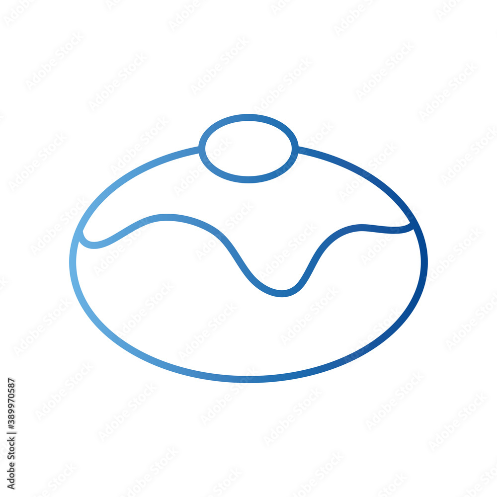 Obraz premium jewish sufganiyot gradient style icon vector design