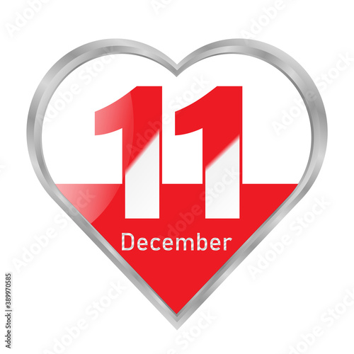 Poland Independence Day is traditionally celebrated on December 11 vector poster for decoration